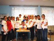 Команда волонтеров на акции «День донора»